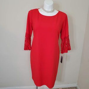 Sharagano 3/4 Lace Bell Sleeve Dress size 16W